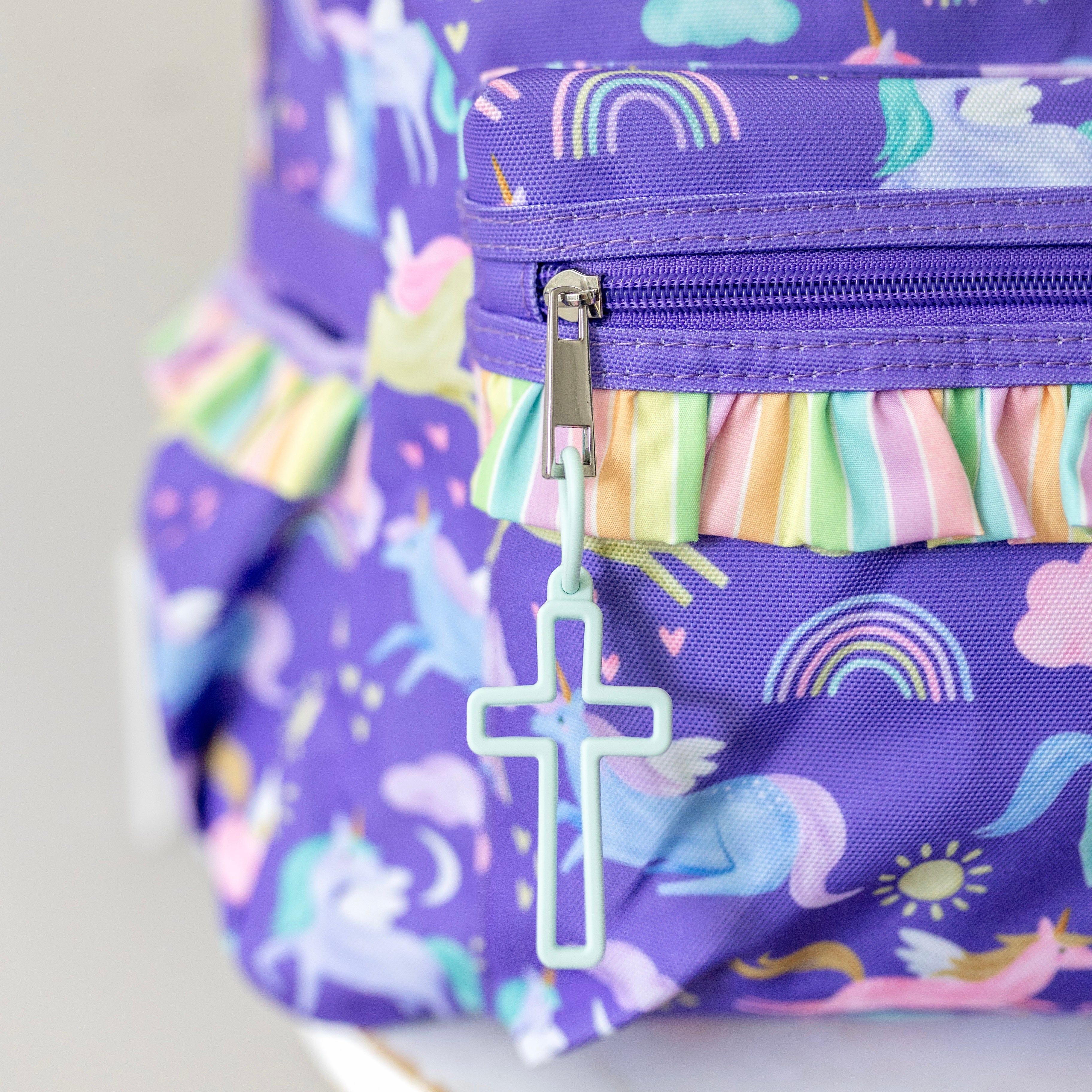 Backpack with cross charm
