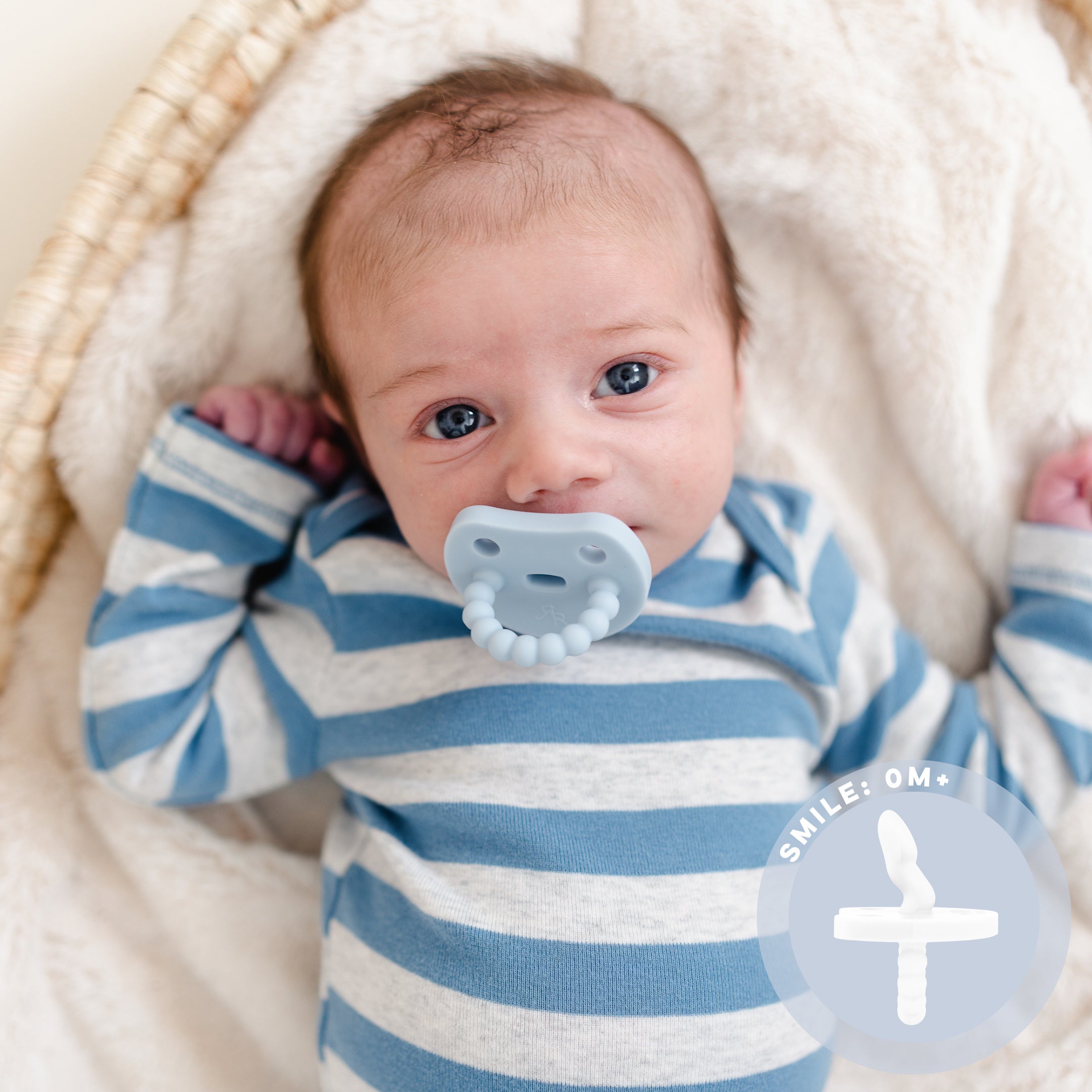 Baby with Smile pacifier