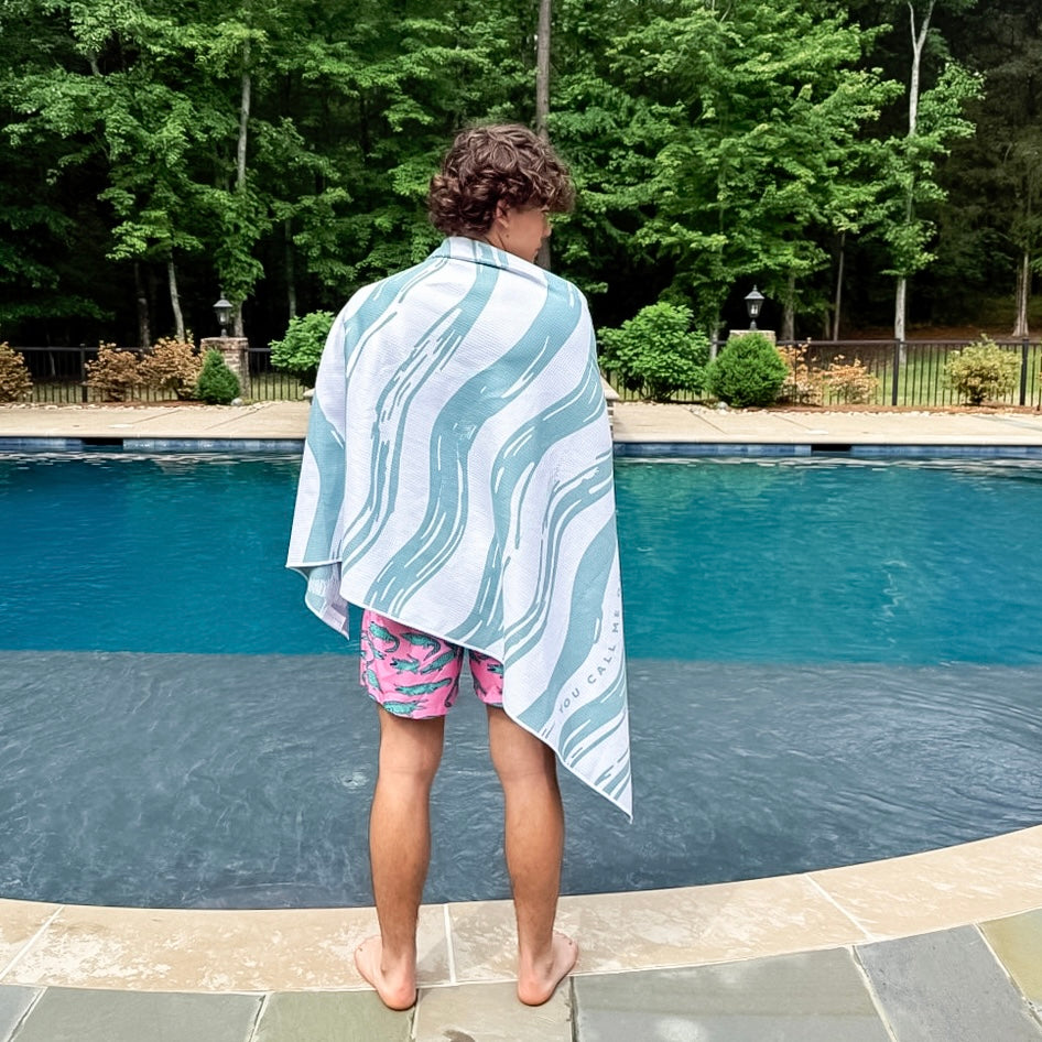 Kid with beach towel