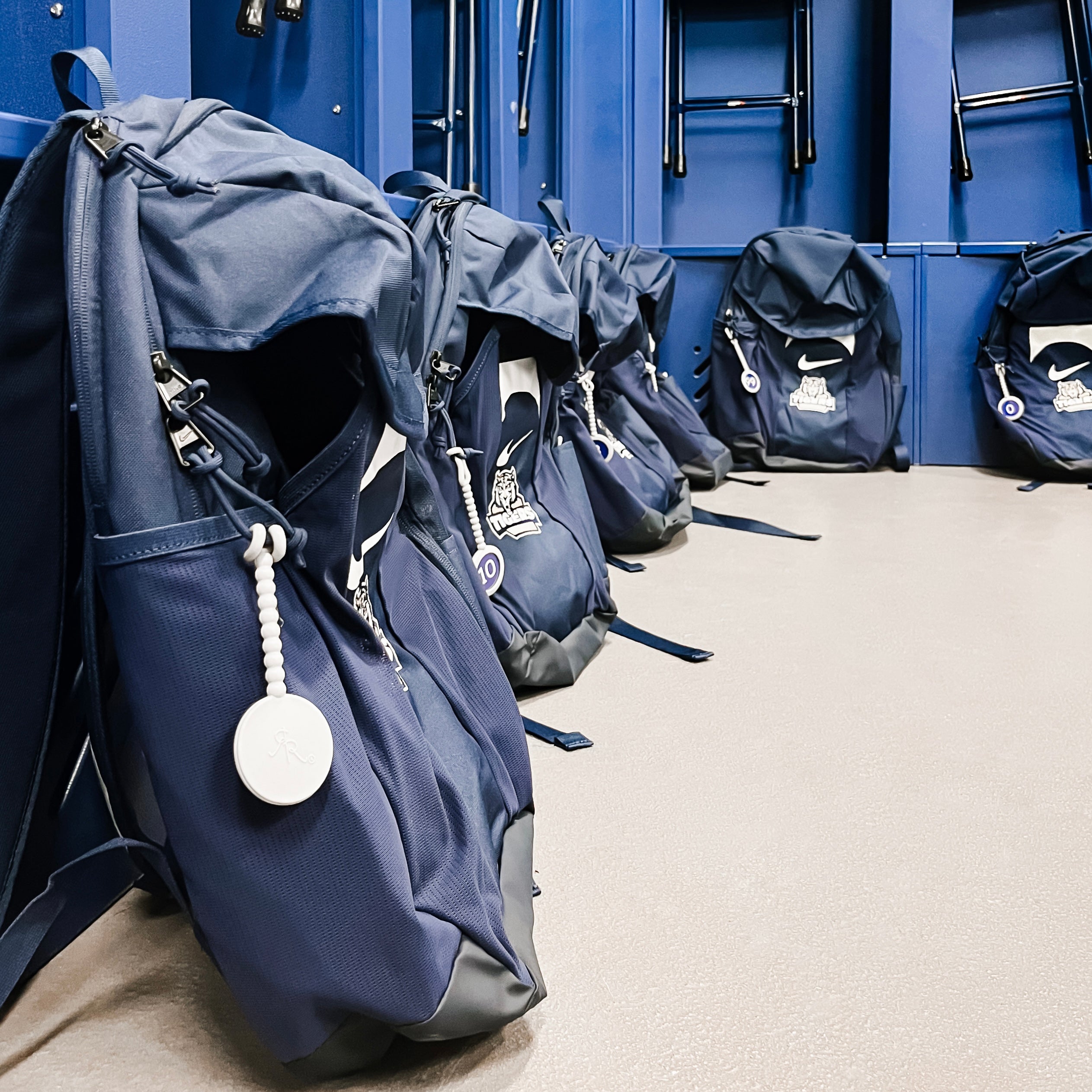 Cutie Tags on sport bags