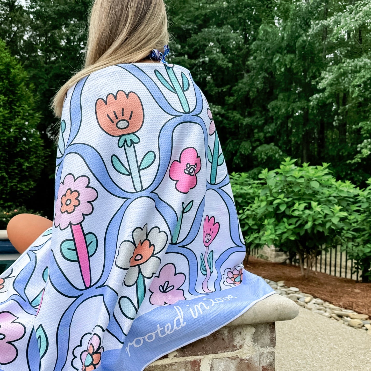 Kid with beach towel