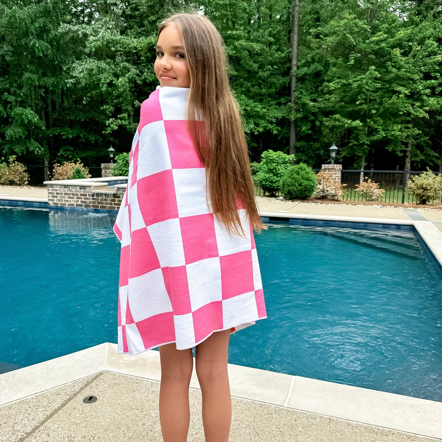 Kid with beach towel