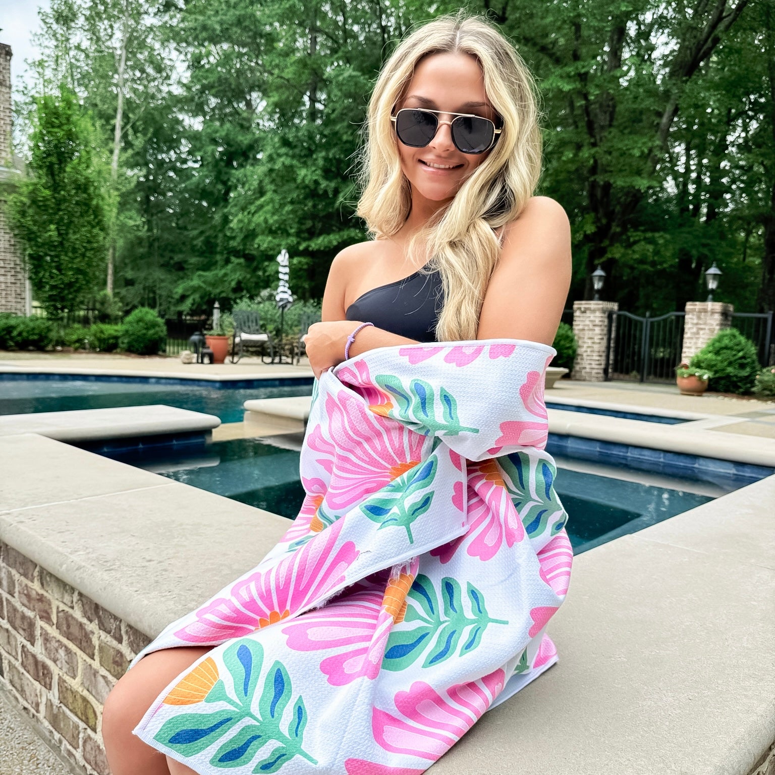 Kid with beach towel