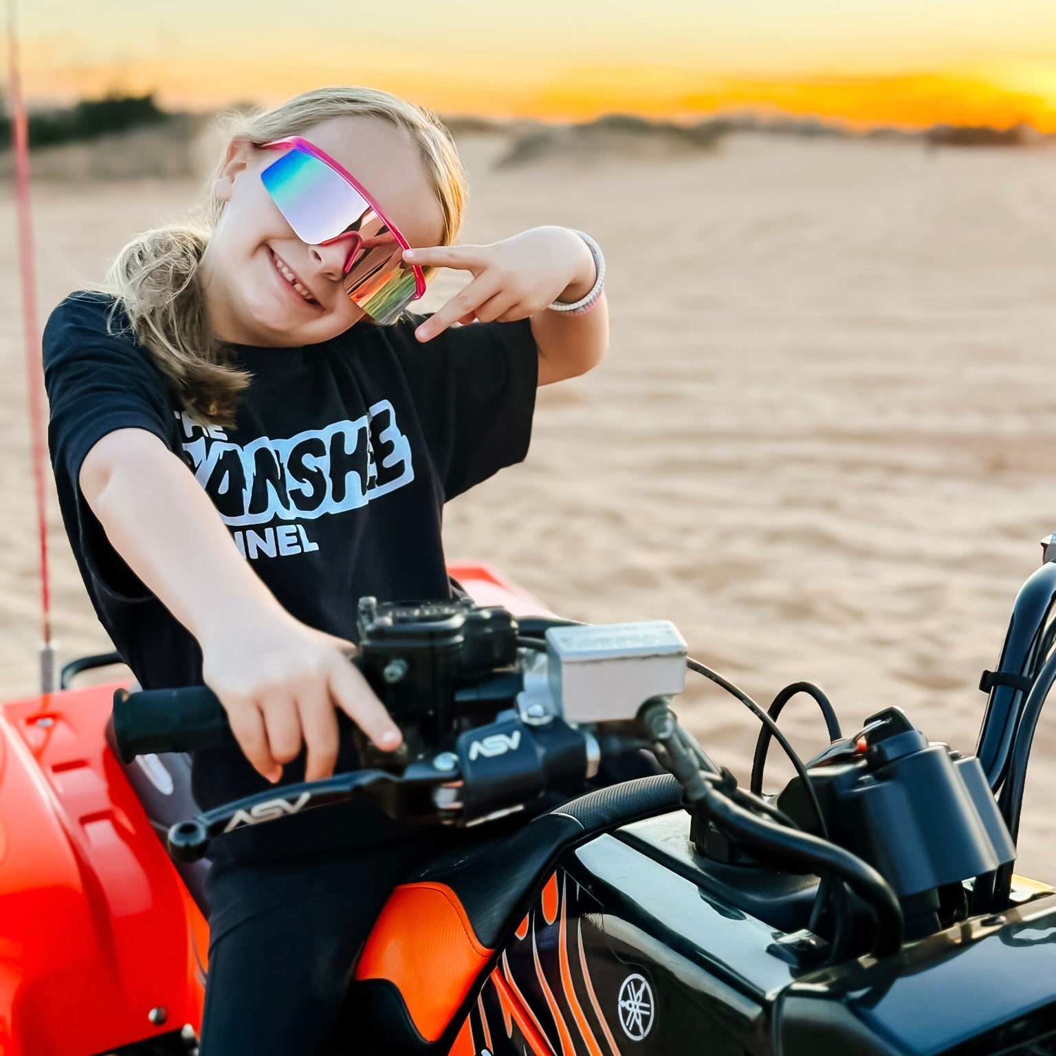 Girl on four wheeler