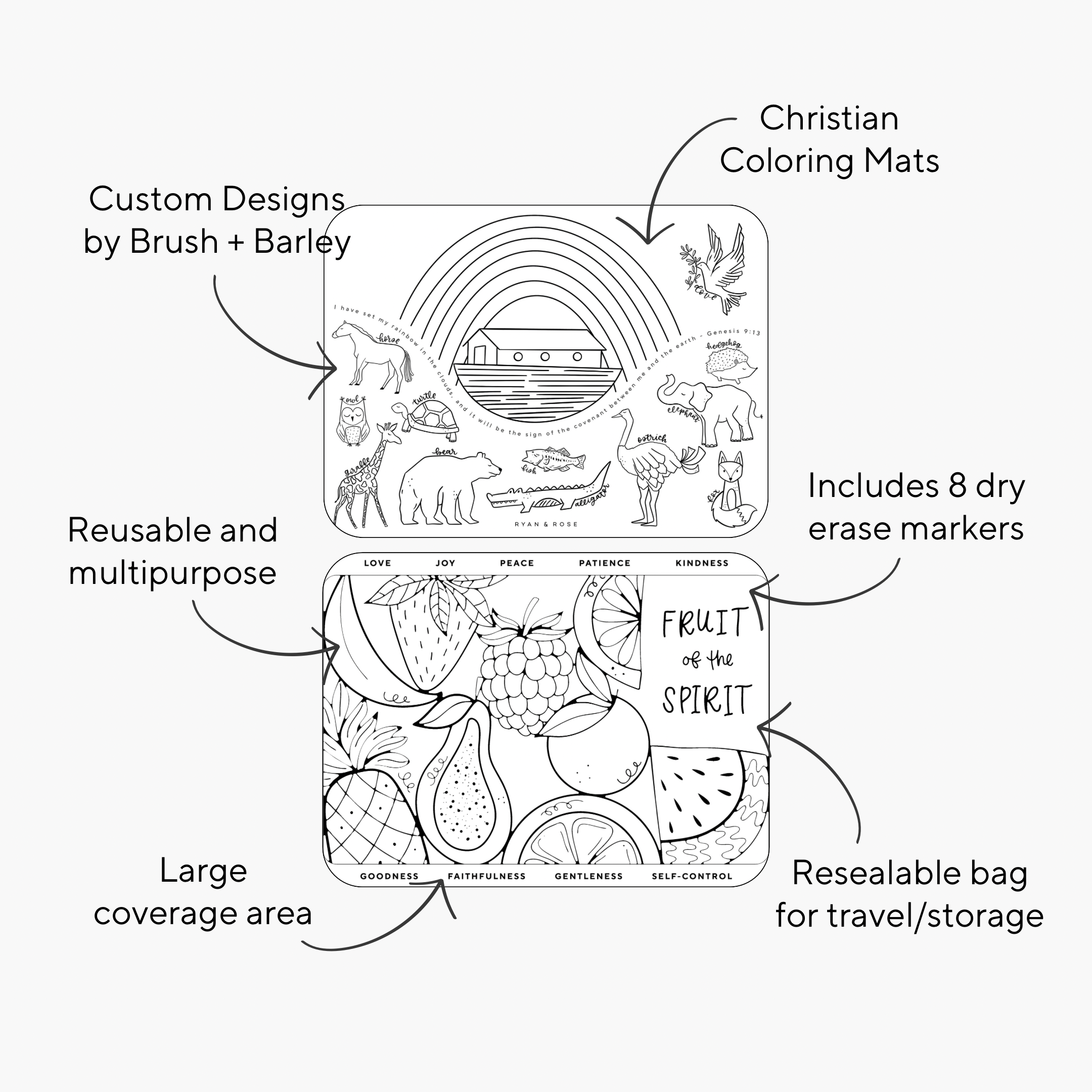 Christian Coloring Mats