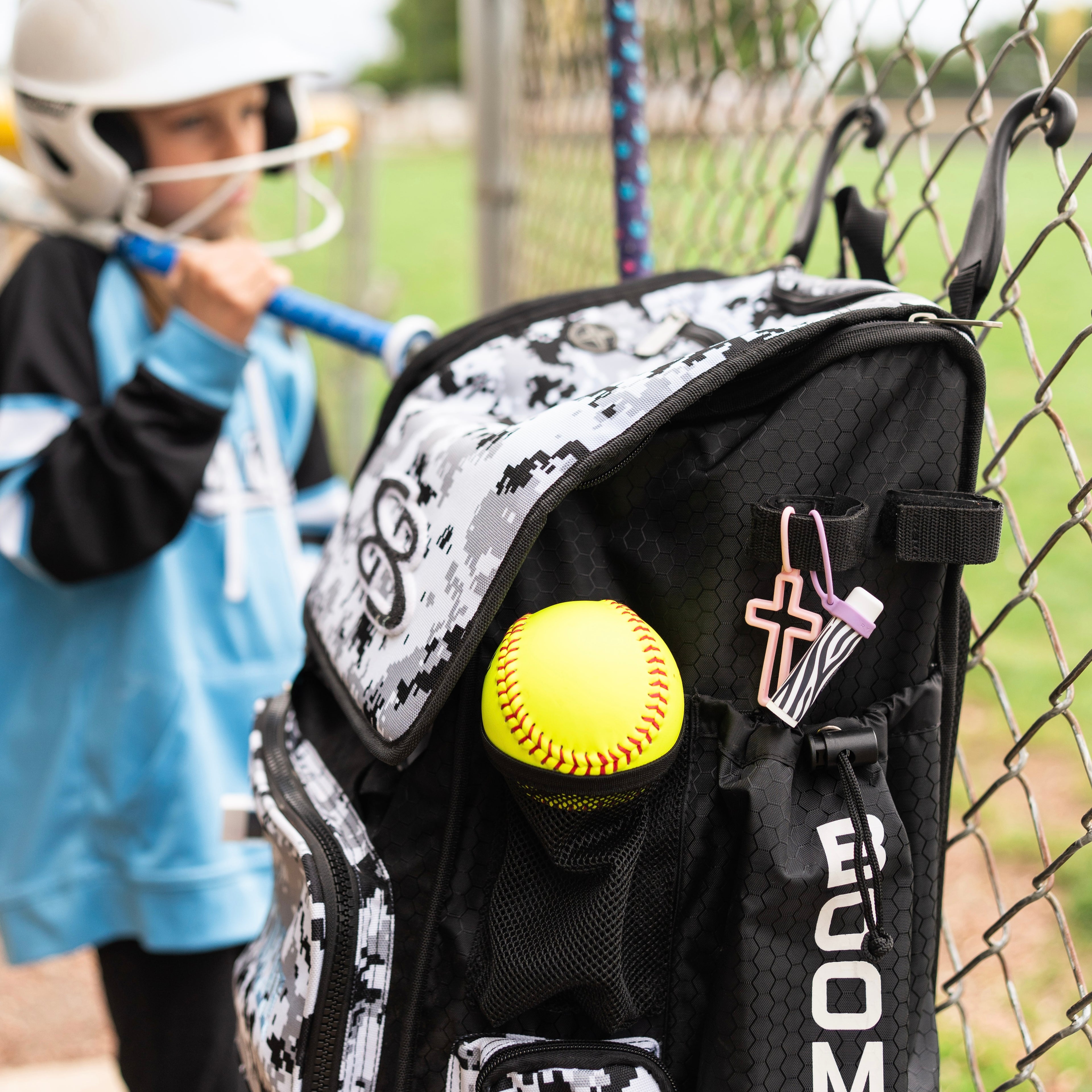 Lip Balm Holder on sport bag