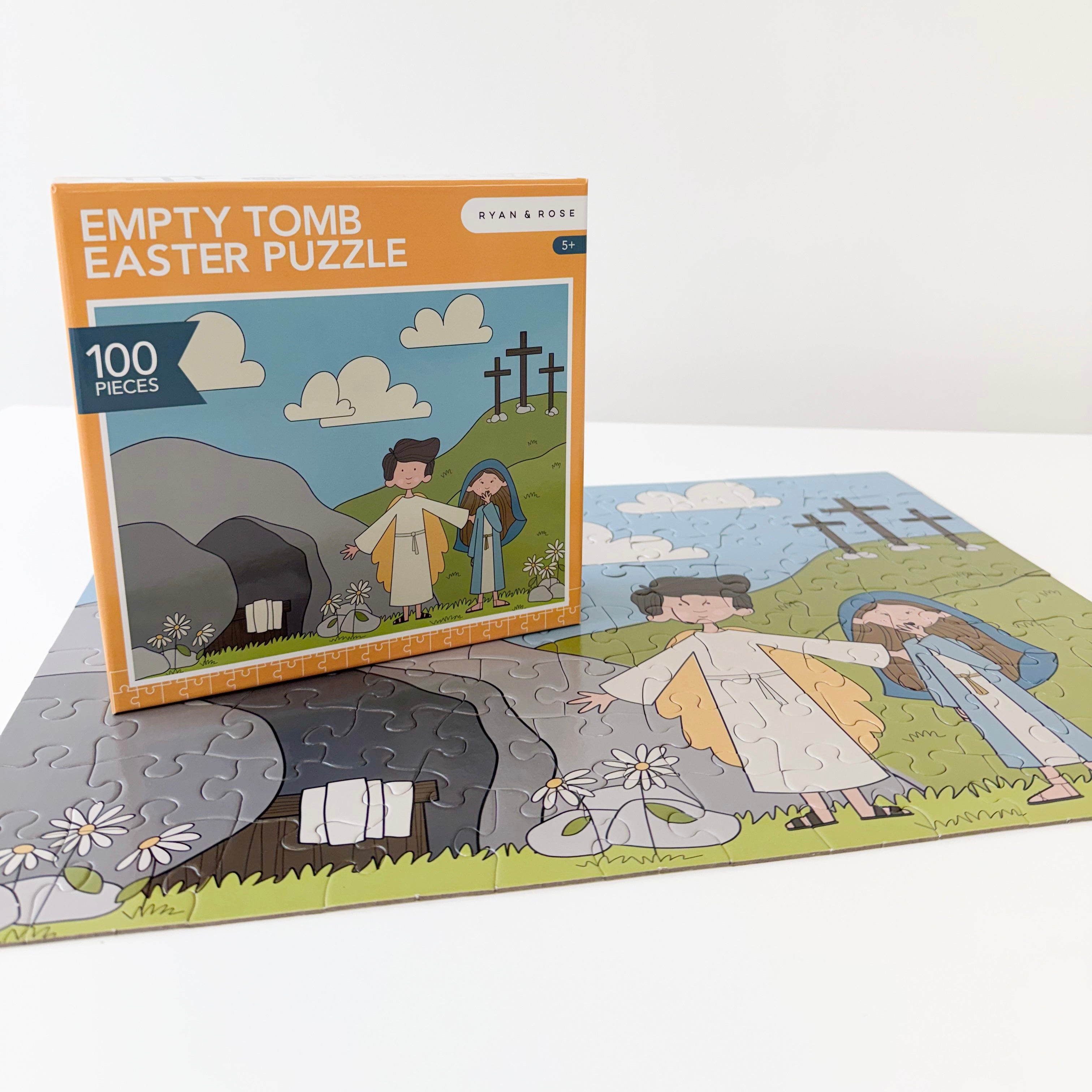 Empty Tomb Easter Puzzle with packaging on a white background