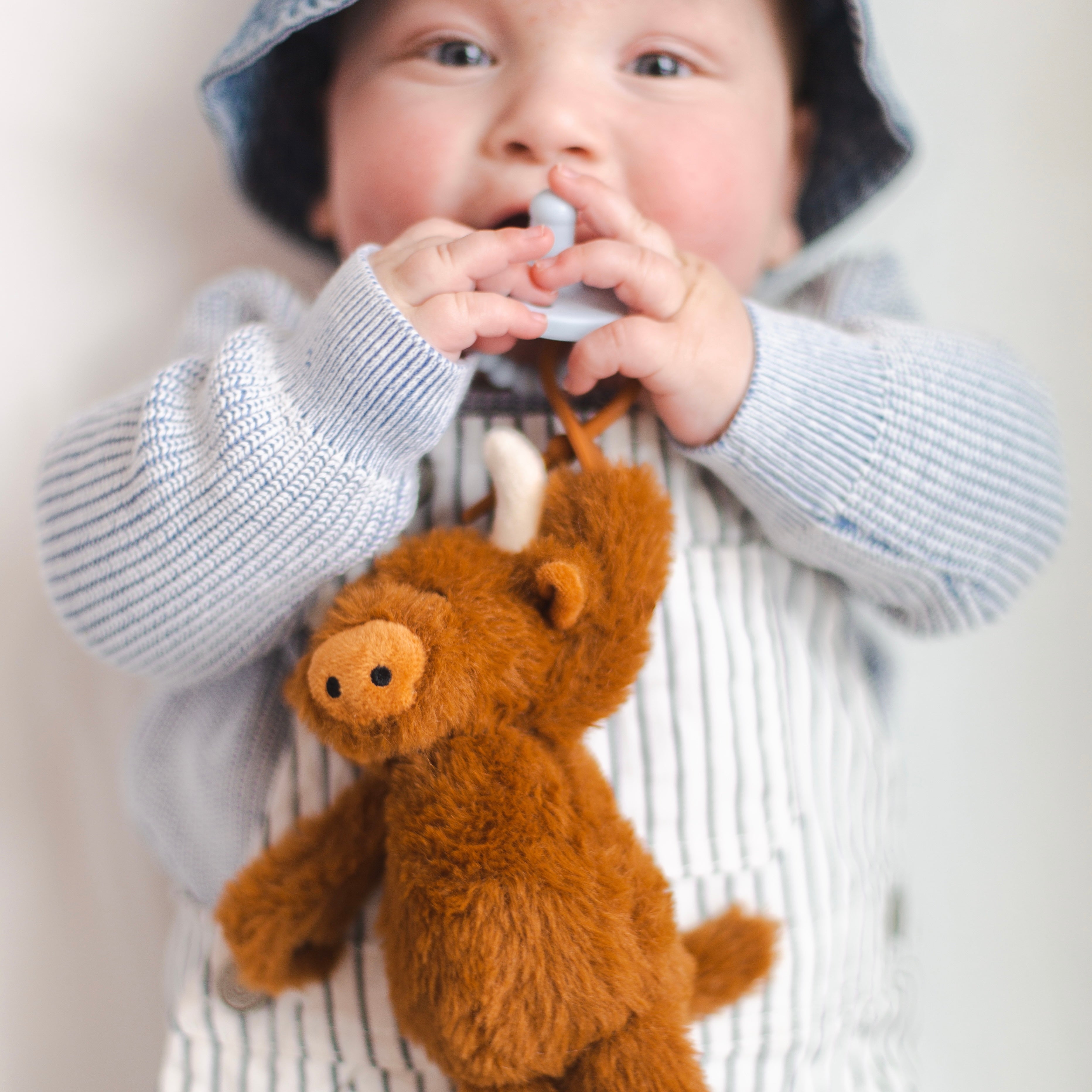 Baby with cuddle cow