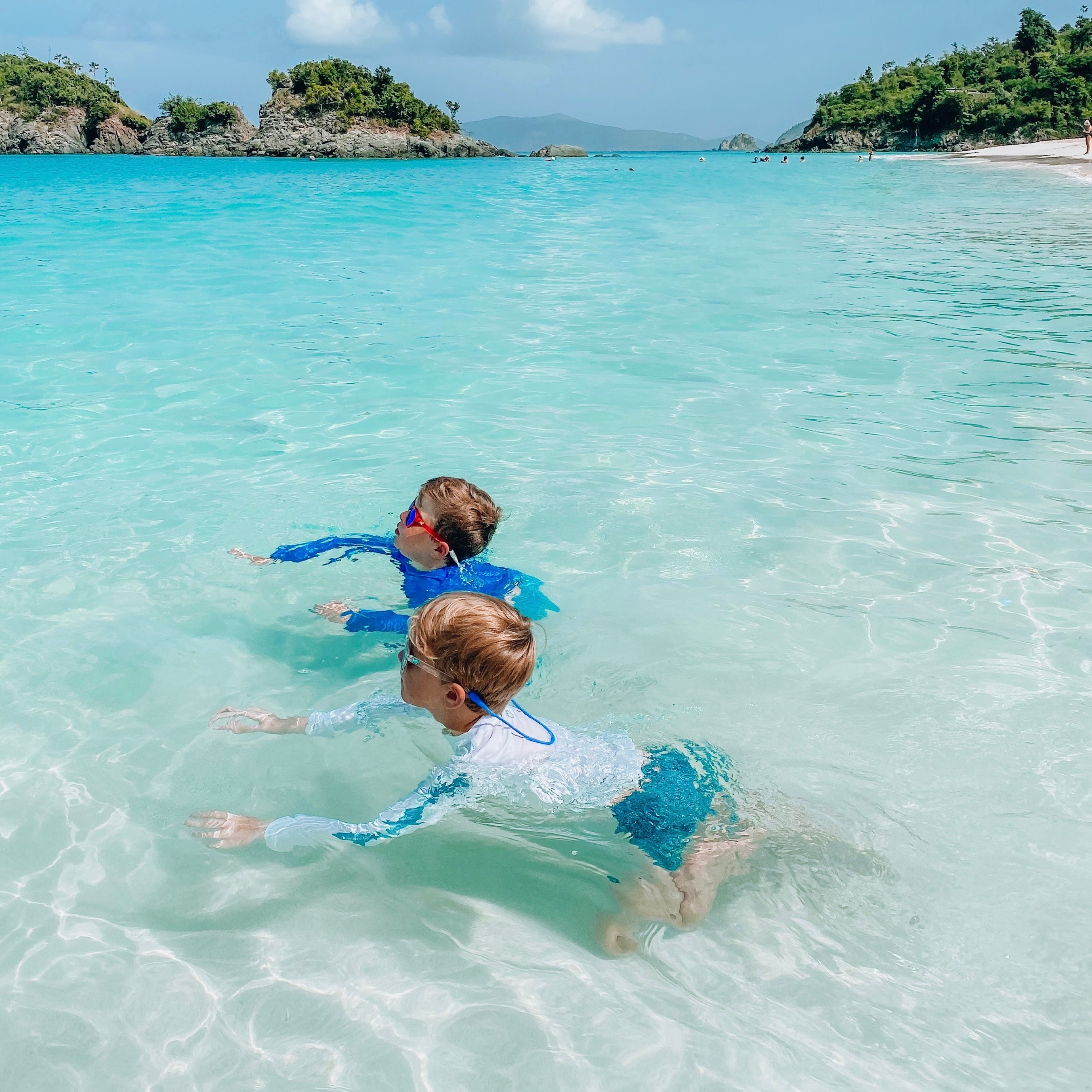 Boys wearing sunglasses