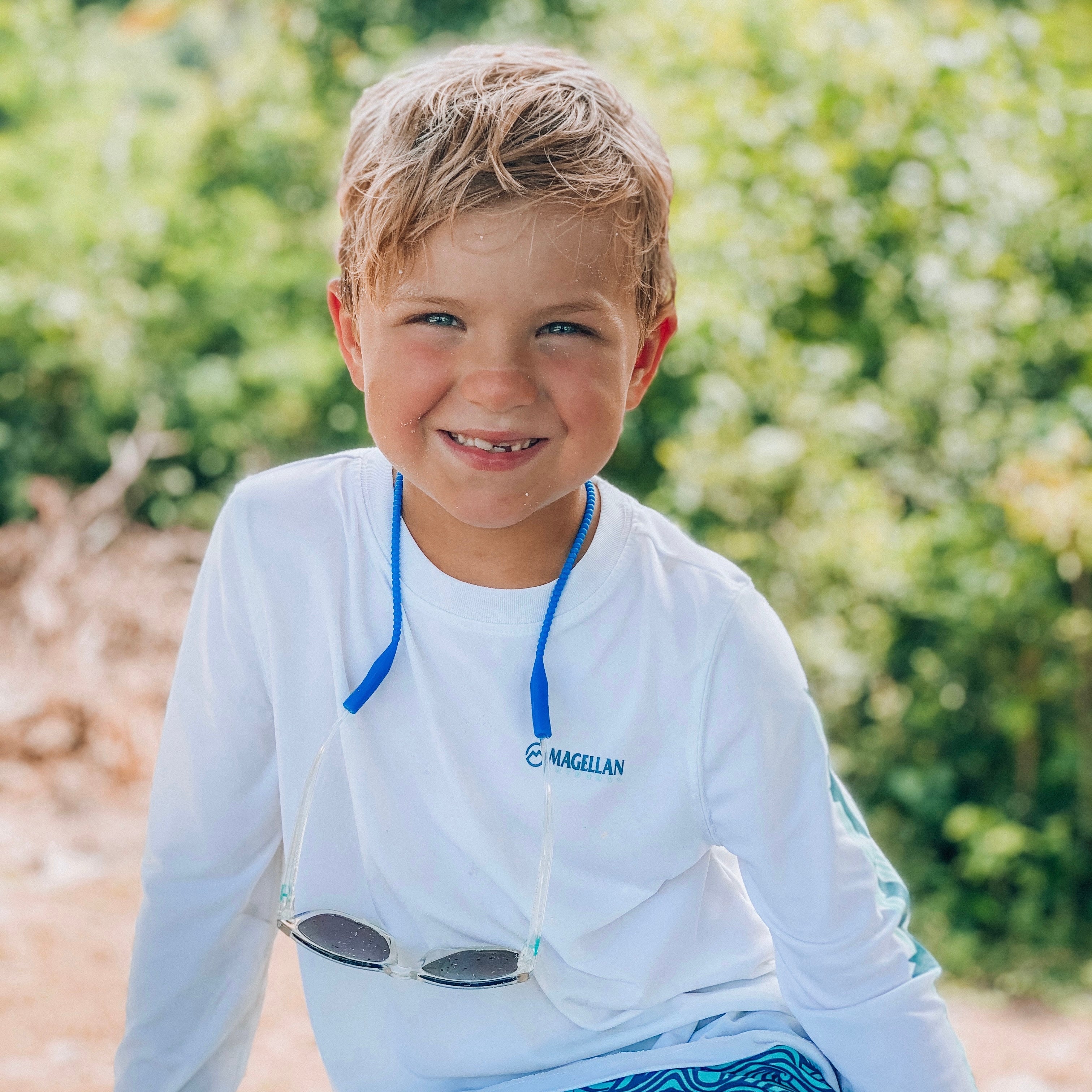Boy wearing sunglasses
