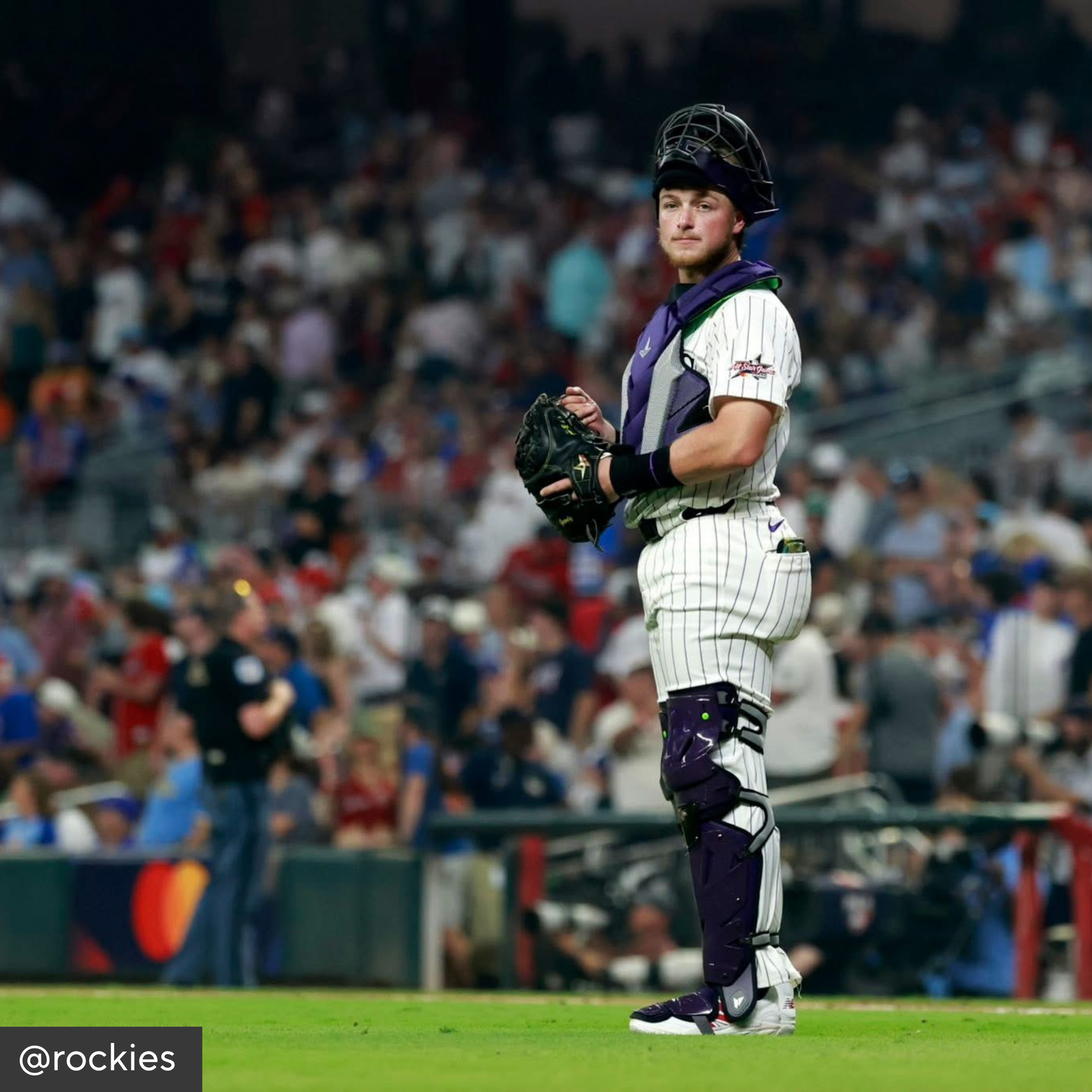 Baseball player in catcher&