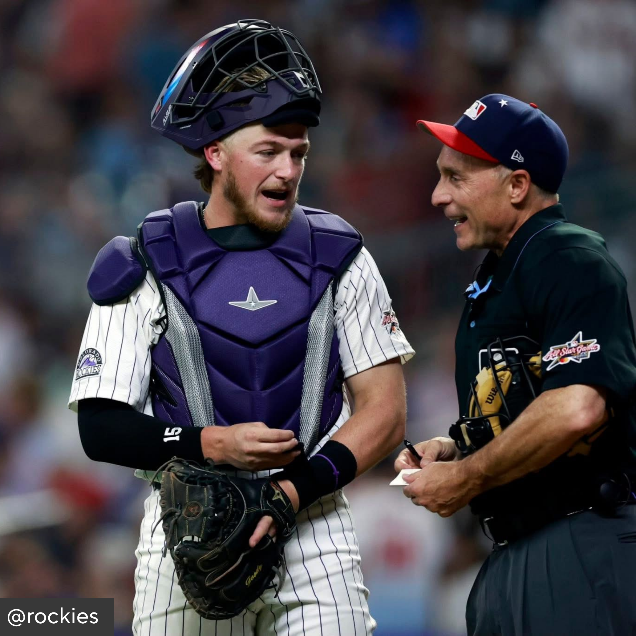 Baseball player in catcher&