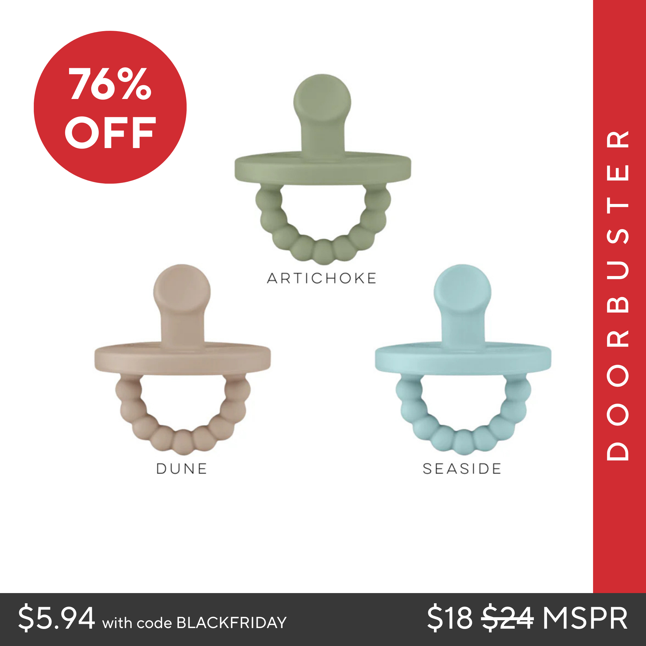 Cutie PAT Slant (0-6m) Pacifier Value 3 Packs