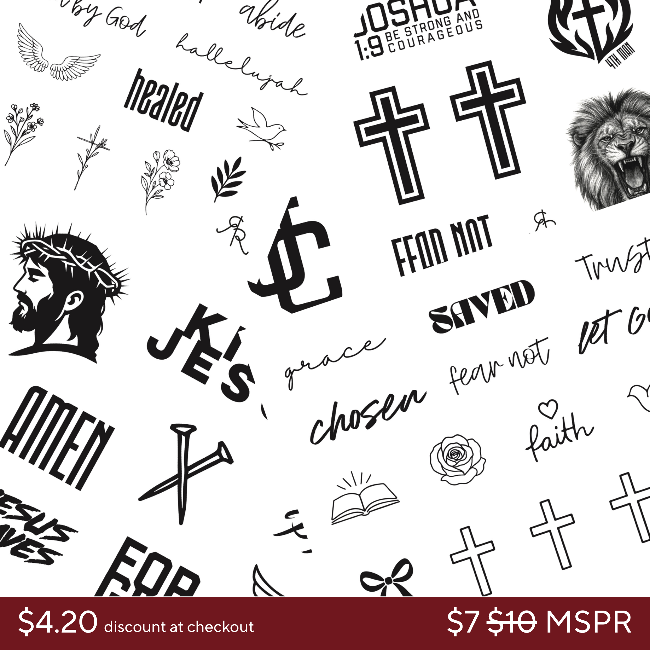 Christian Temporary Tattoos