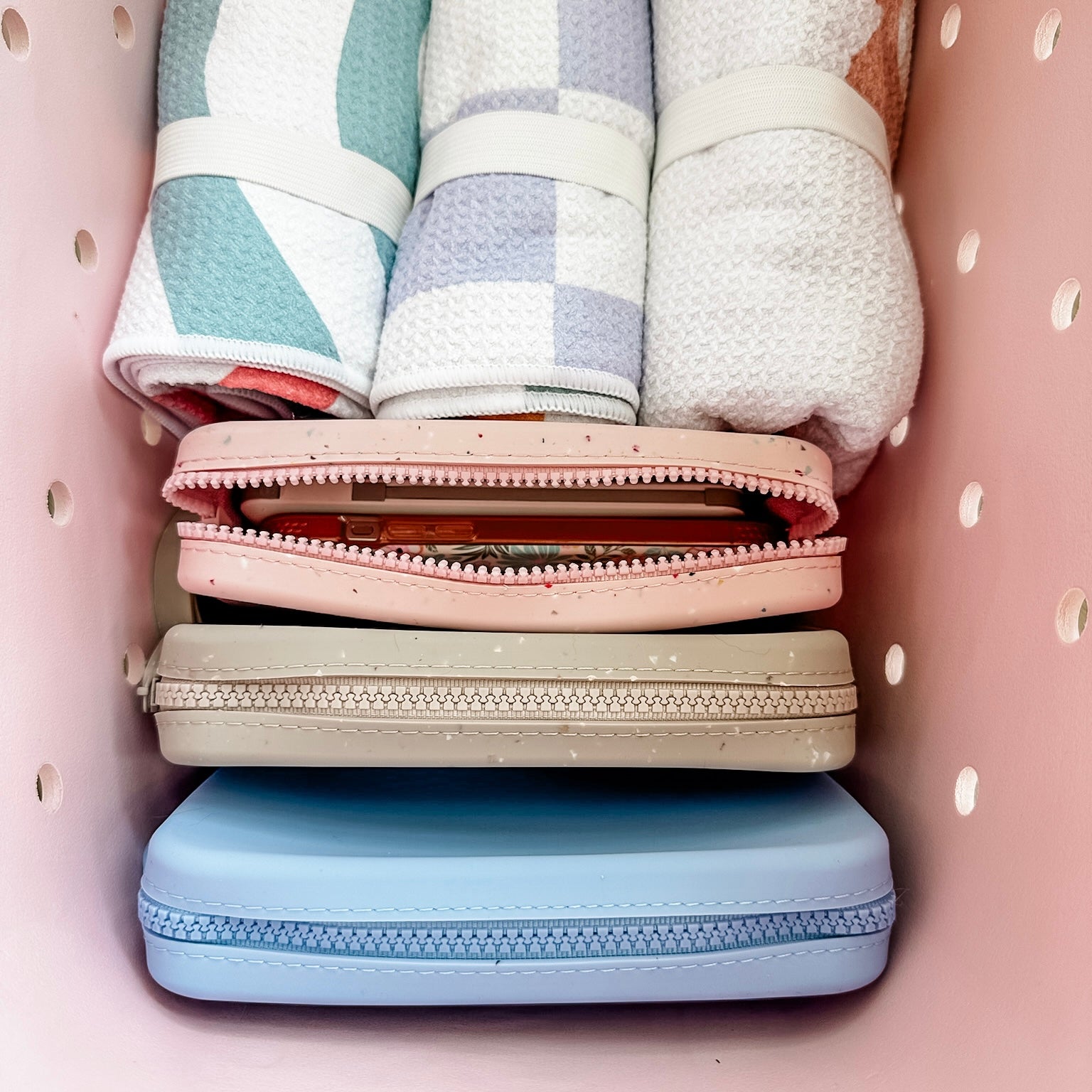 Pouch in beach bag