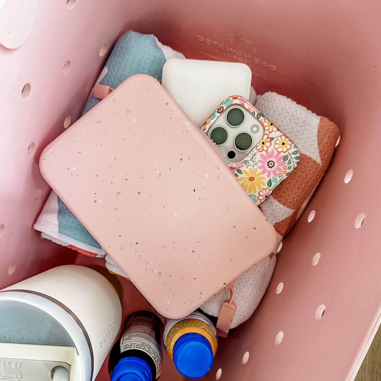 Pouch in beach bag