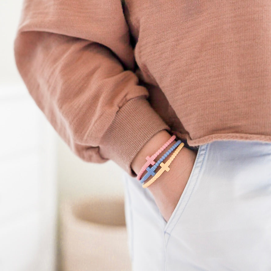 Woman wearing Jesus Bracelets