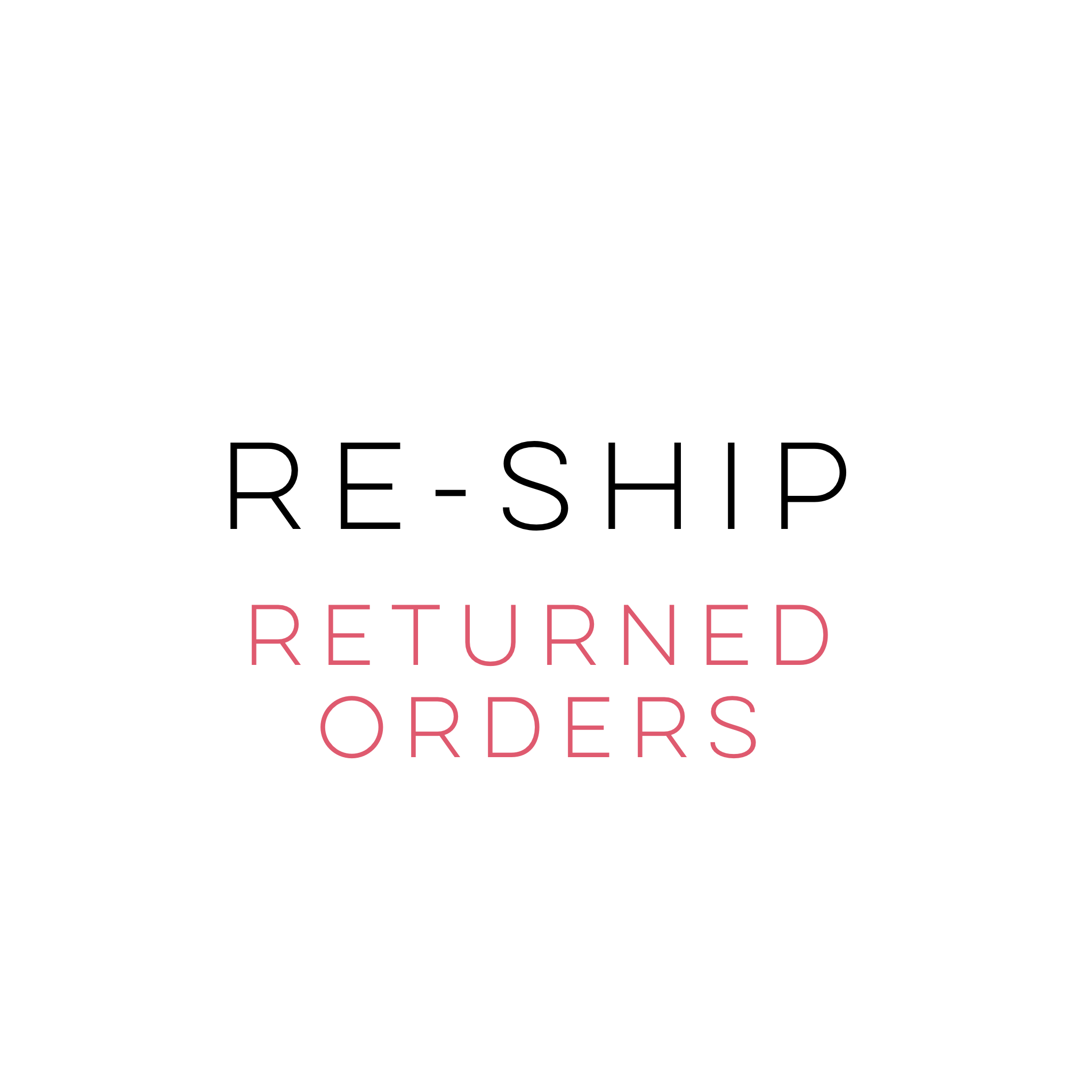 Reship a Returned Order