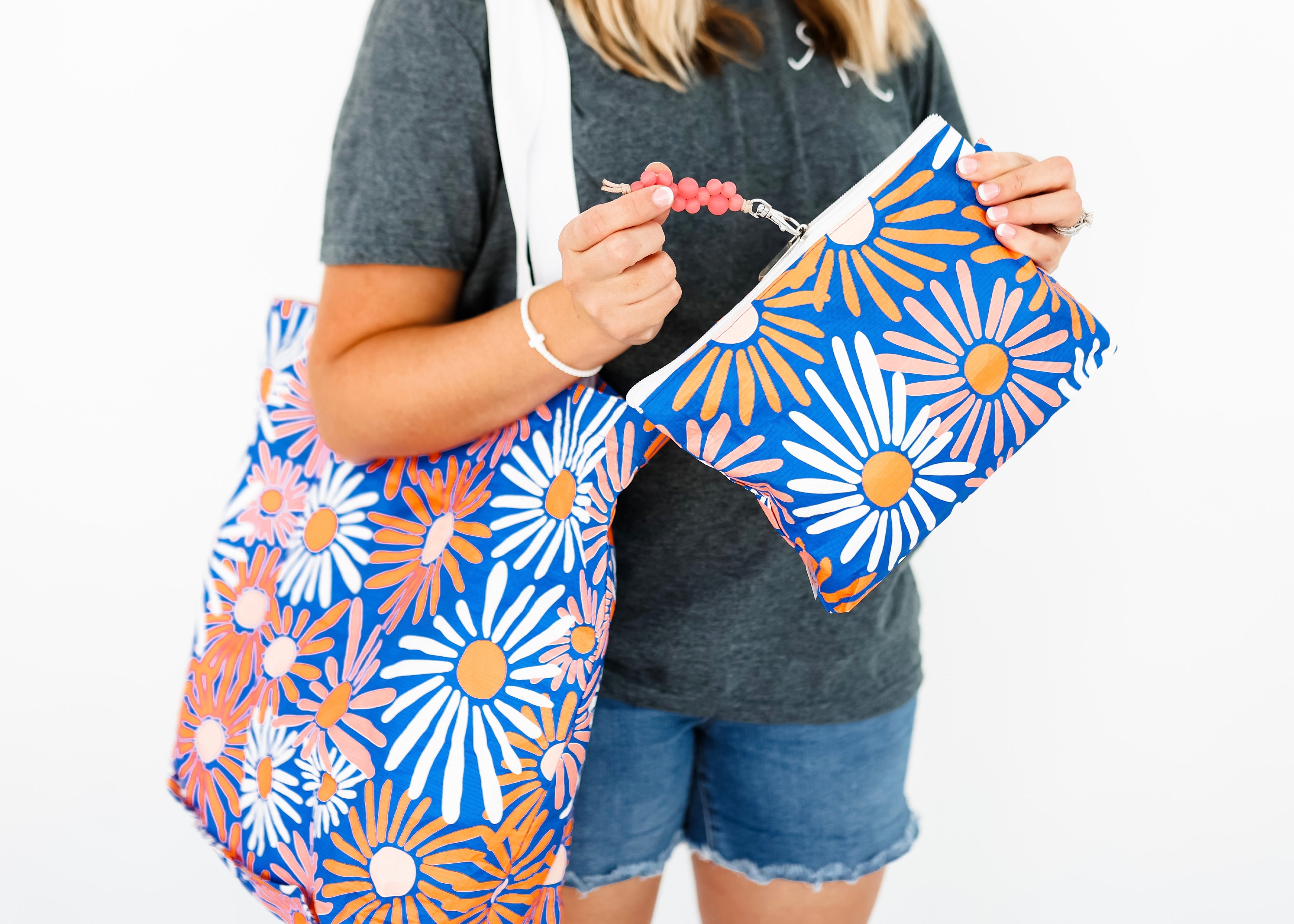 Woman with cutie bags