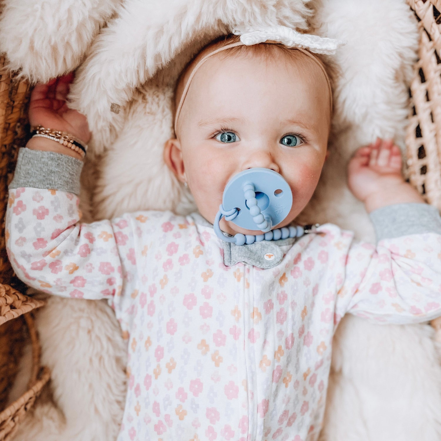 Baby in a bassinet