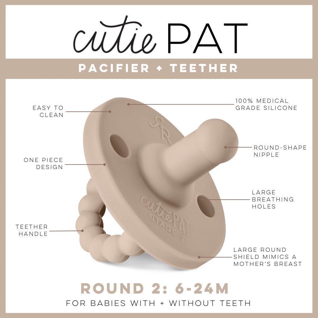 *SALE* Cutie PAT Round (0-24m) Pacifier + Teether