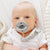 Baby boy wearing a Slate Cutie PAT and Quinn Cutie Clip.