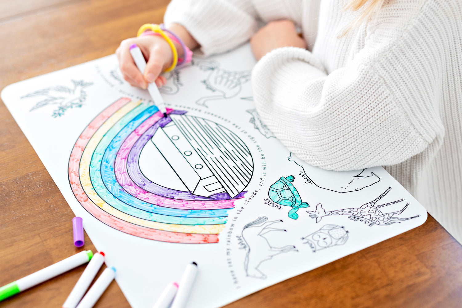 Girl coloring