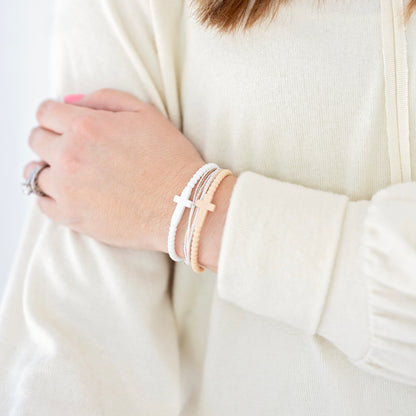 Woman wearing Jesus Bracelets