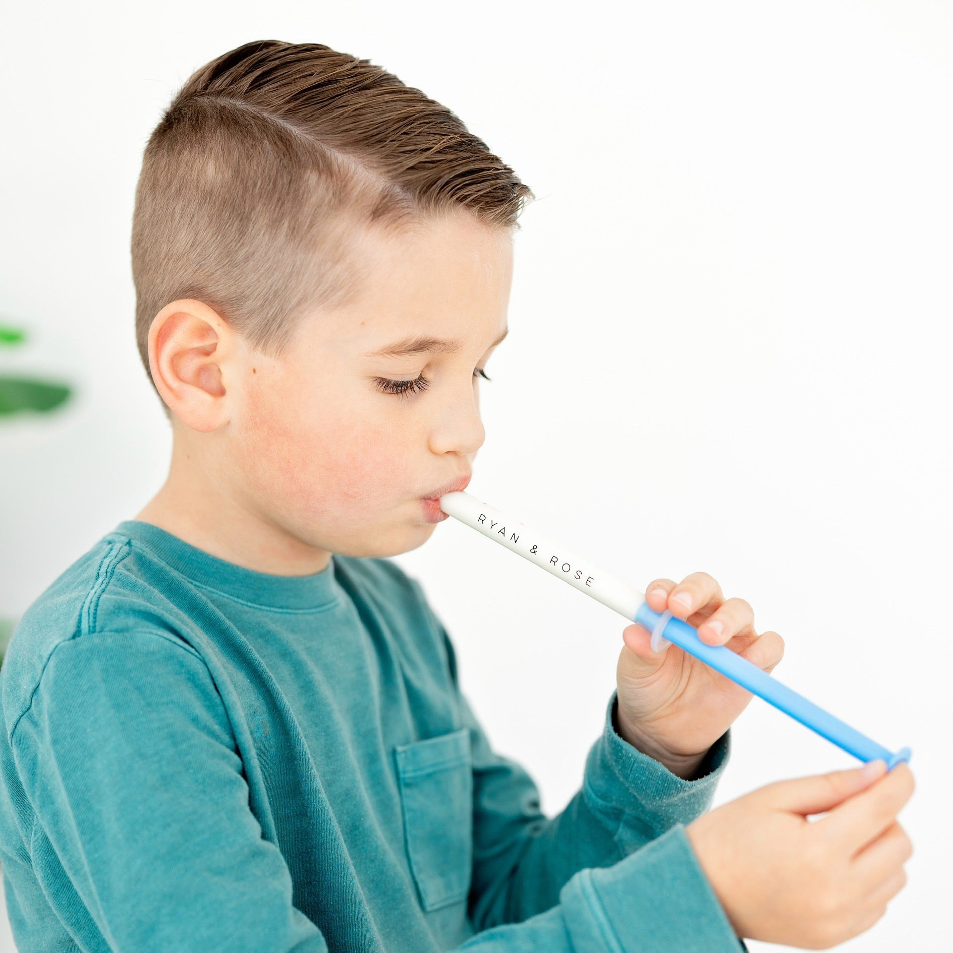 Kid receiving medicine