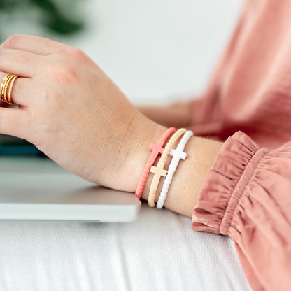 Woman wearing Jesus Bracelets