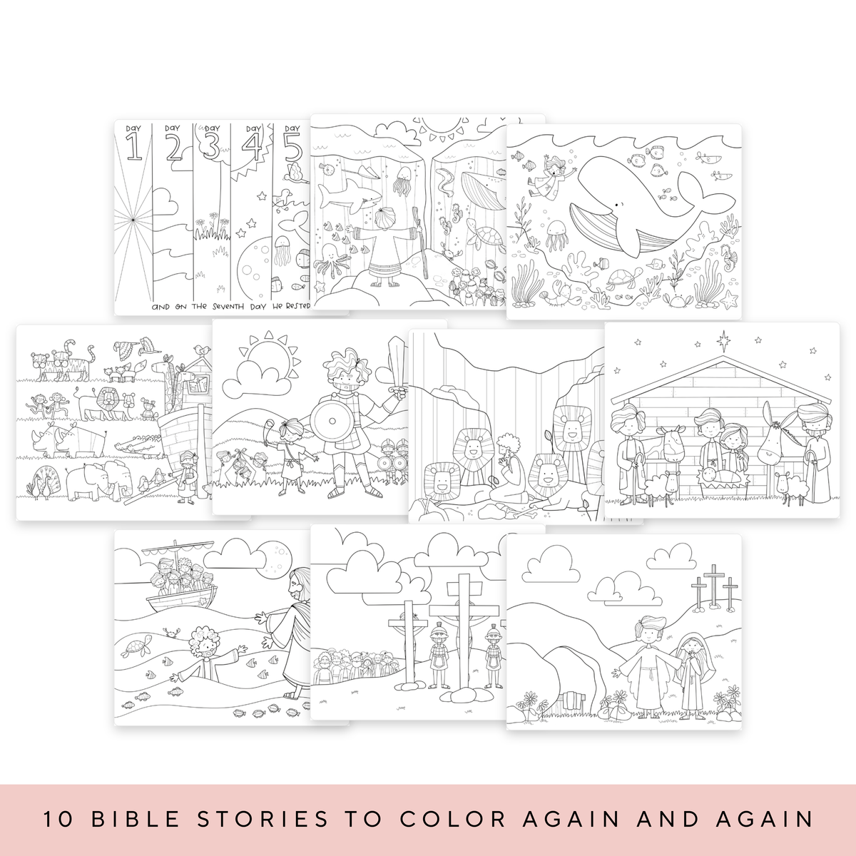 Bible Stories Silicone Coloring Book