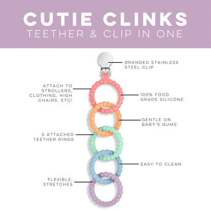 Cutie Clinks: teether &amp; clip in one 