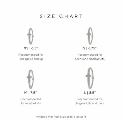 Jesus Bracelet size chart