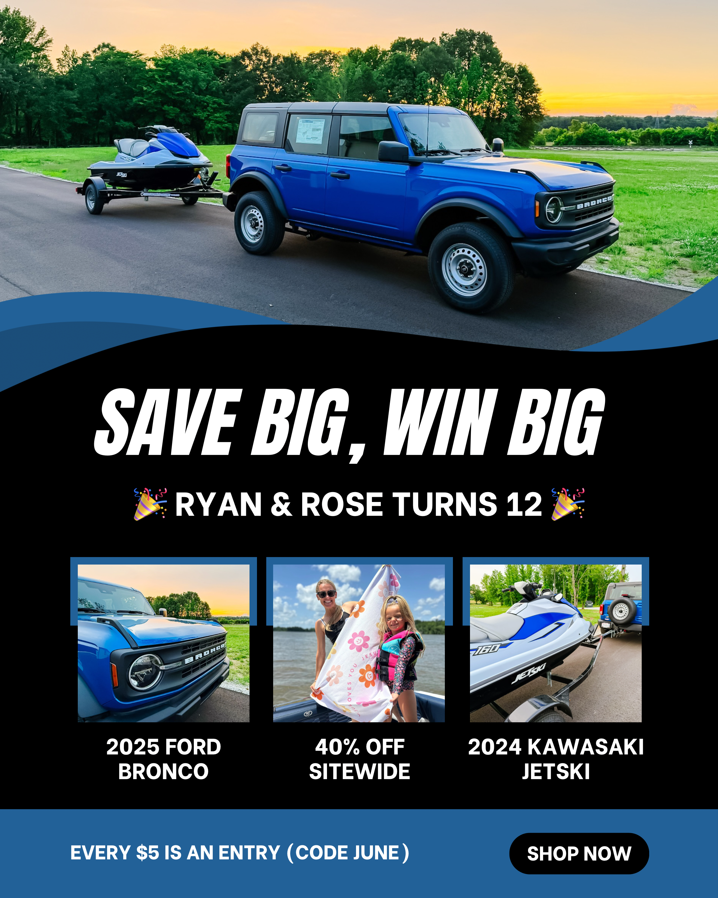 Win a ford bronco and jetski