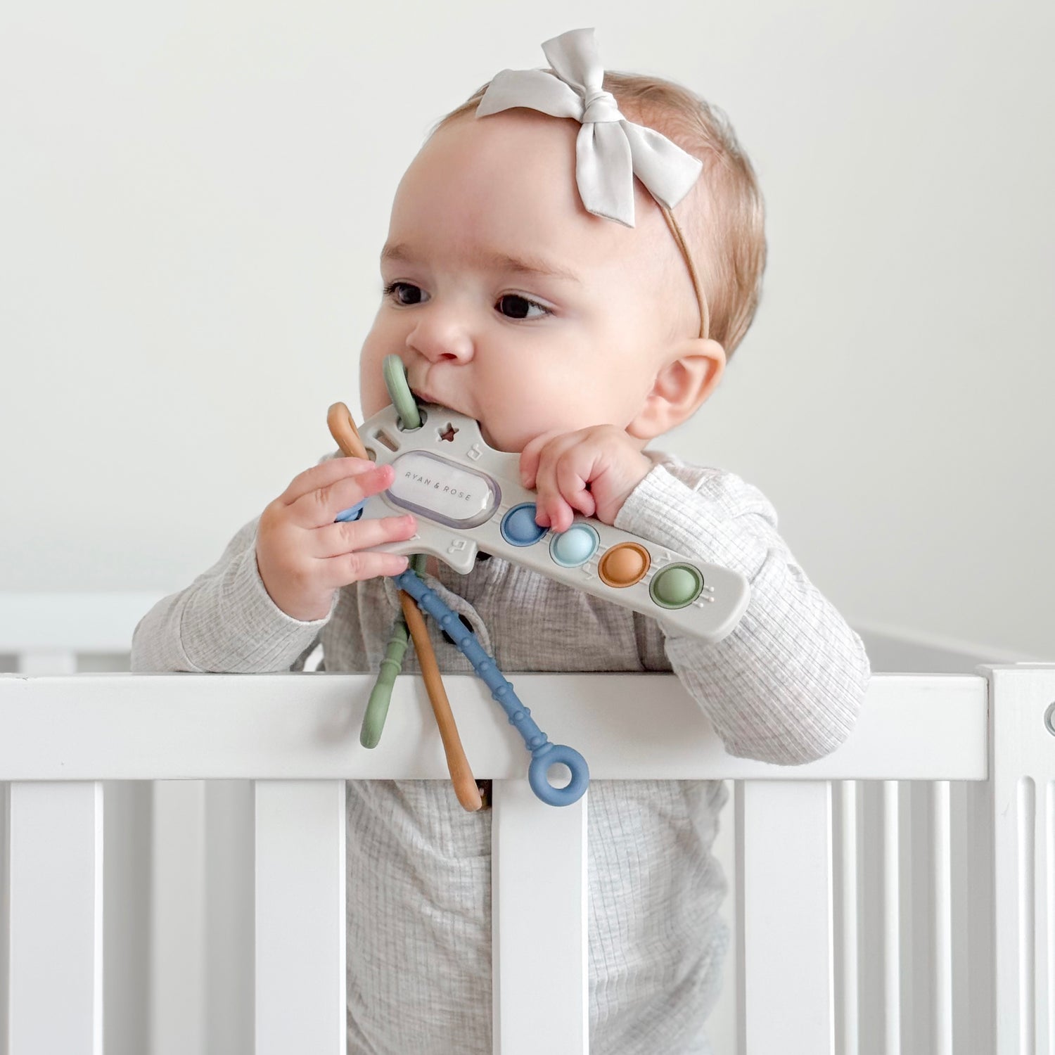 Child playing with guitar toy