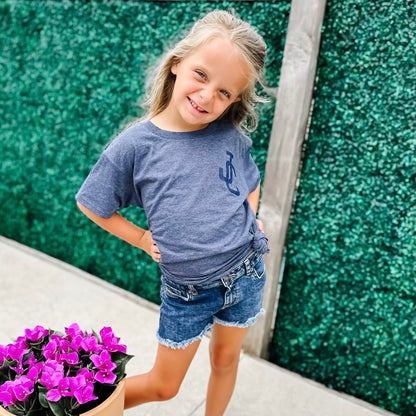 Girl modeling JC shirt