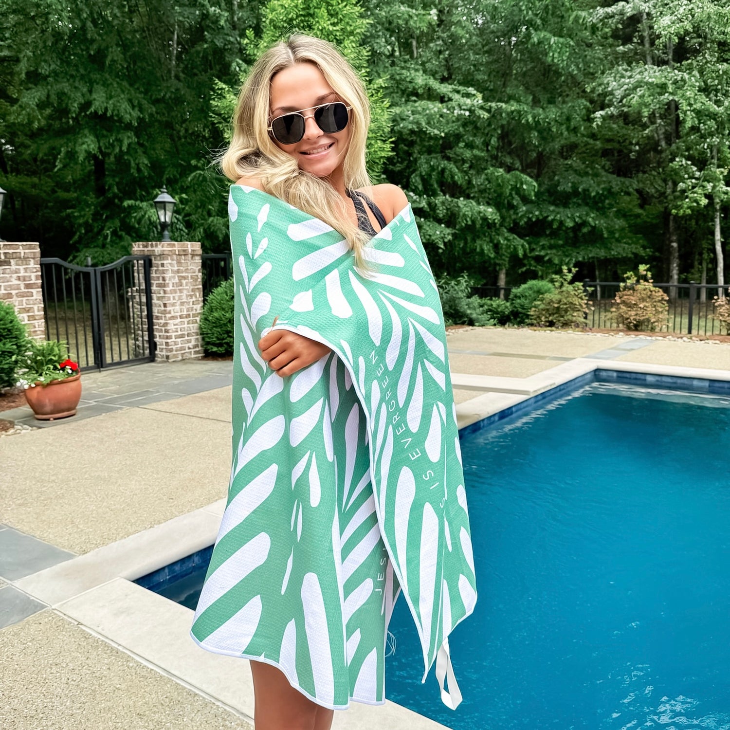 Kid with beach towel