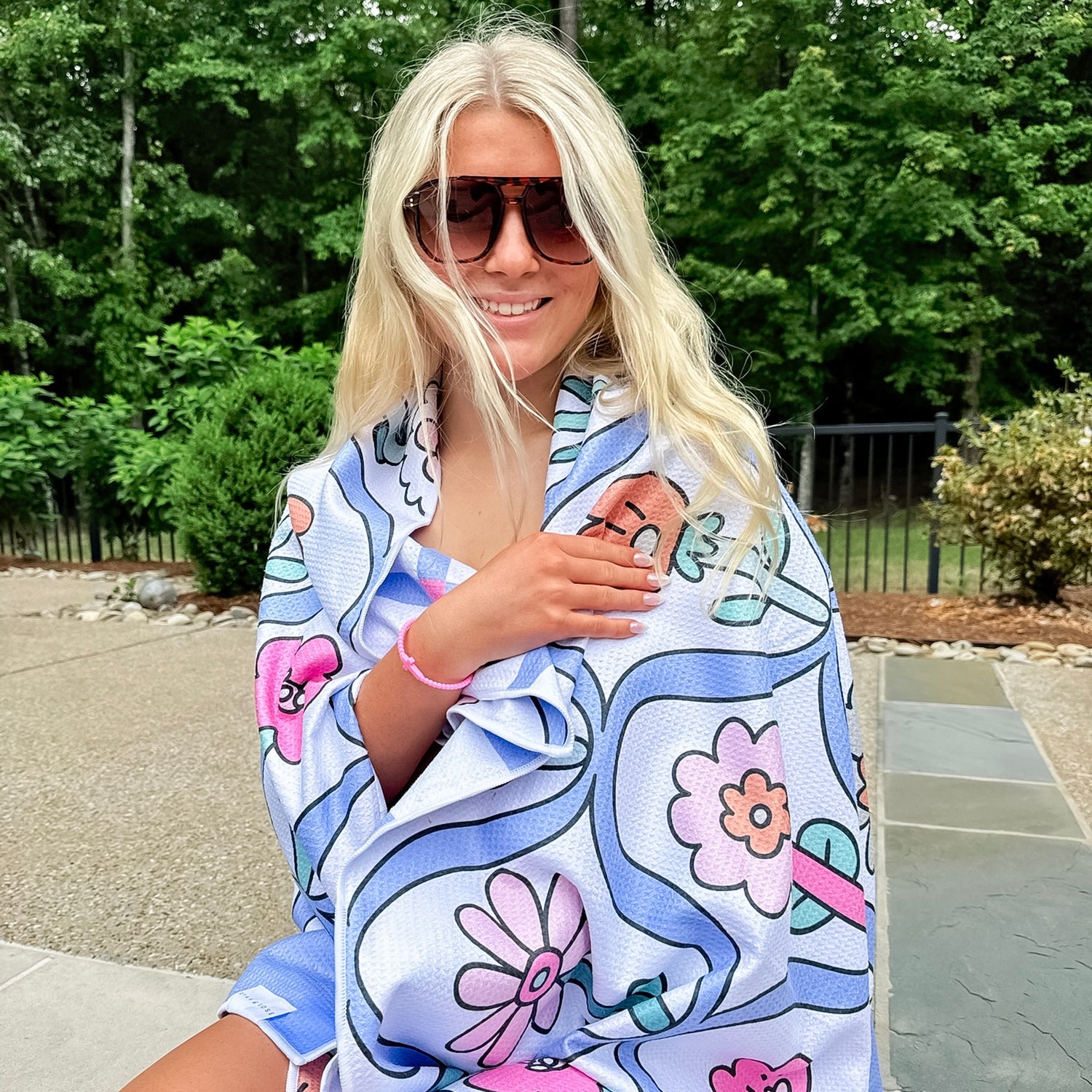 Kid with beach towel
