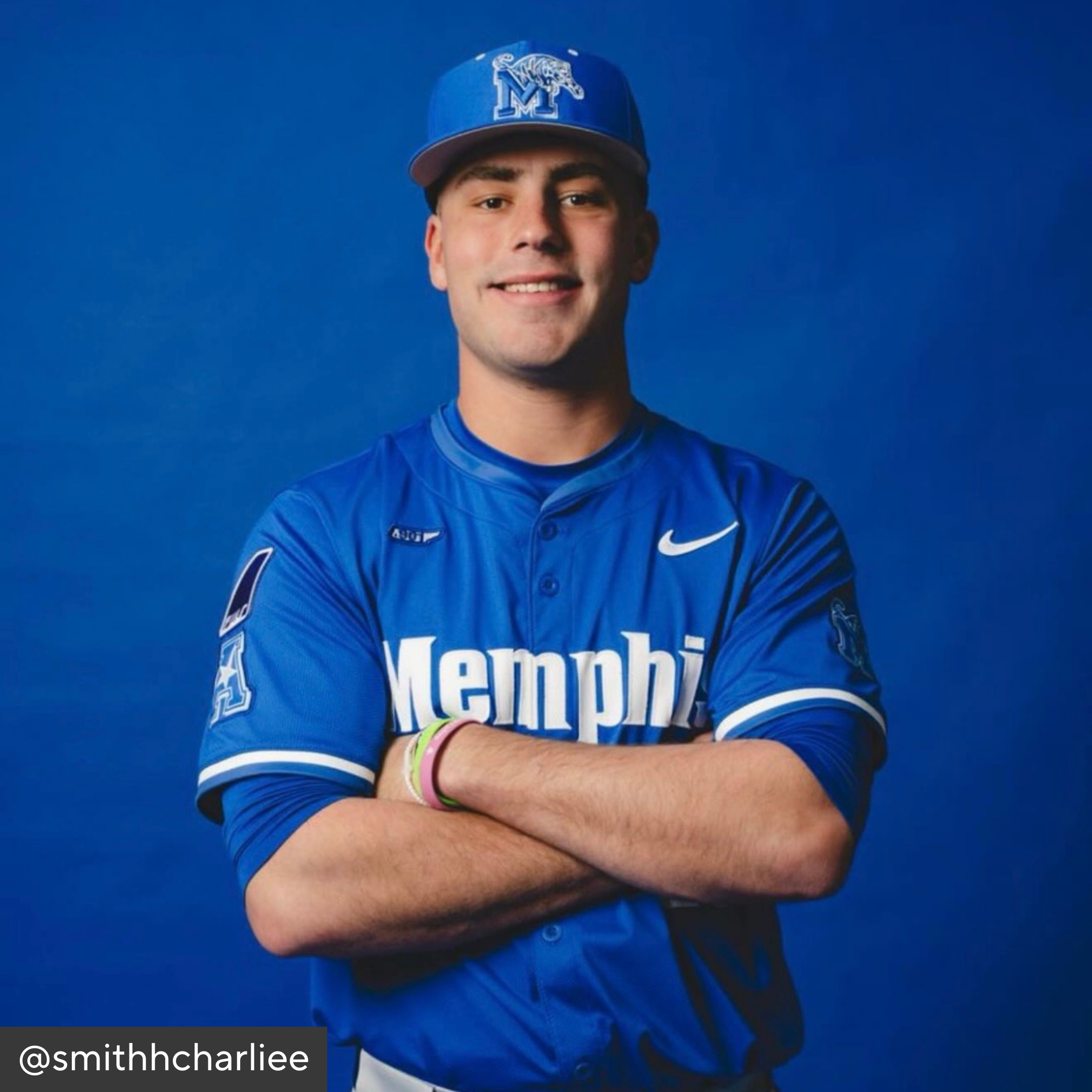 Person wearing a blue &