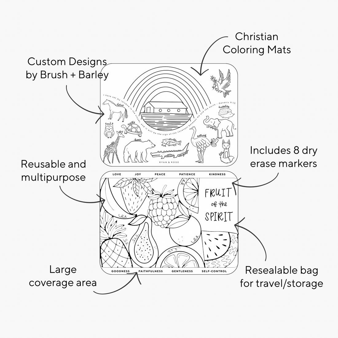 Christian Coloring Mats