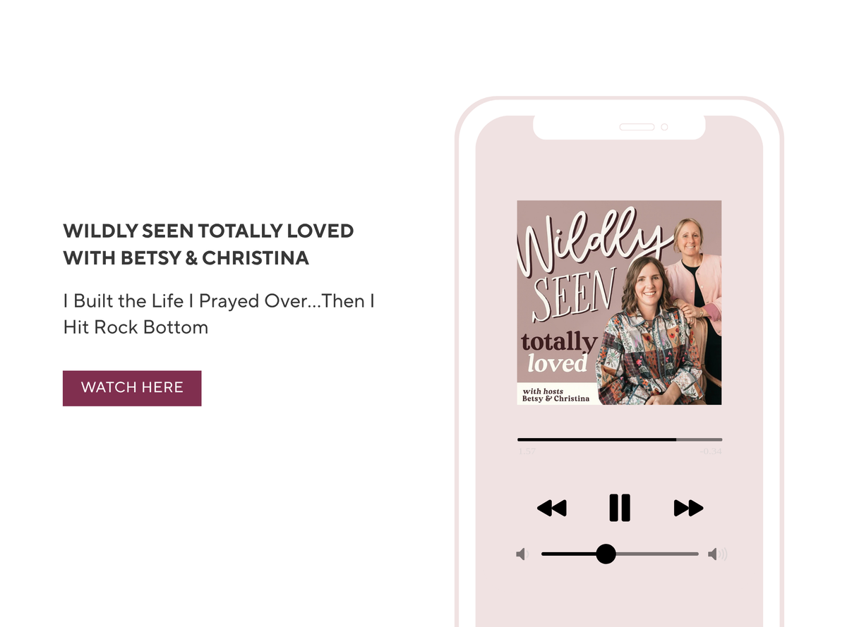 Promotional graphic for the music single 'Wildly Seen Totally Loved' featuring text on the left and a smartphone mockup on the right displaying the album art and playback controls.