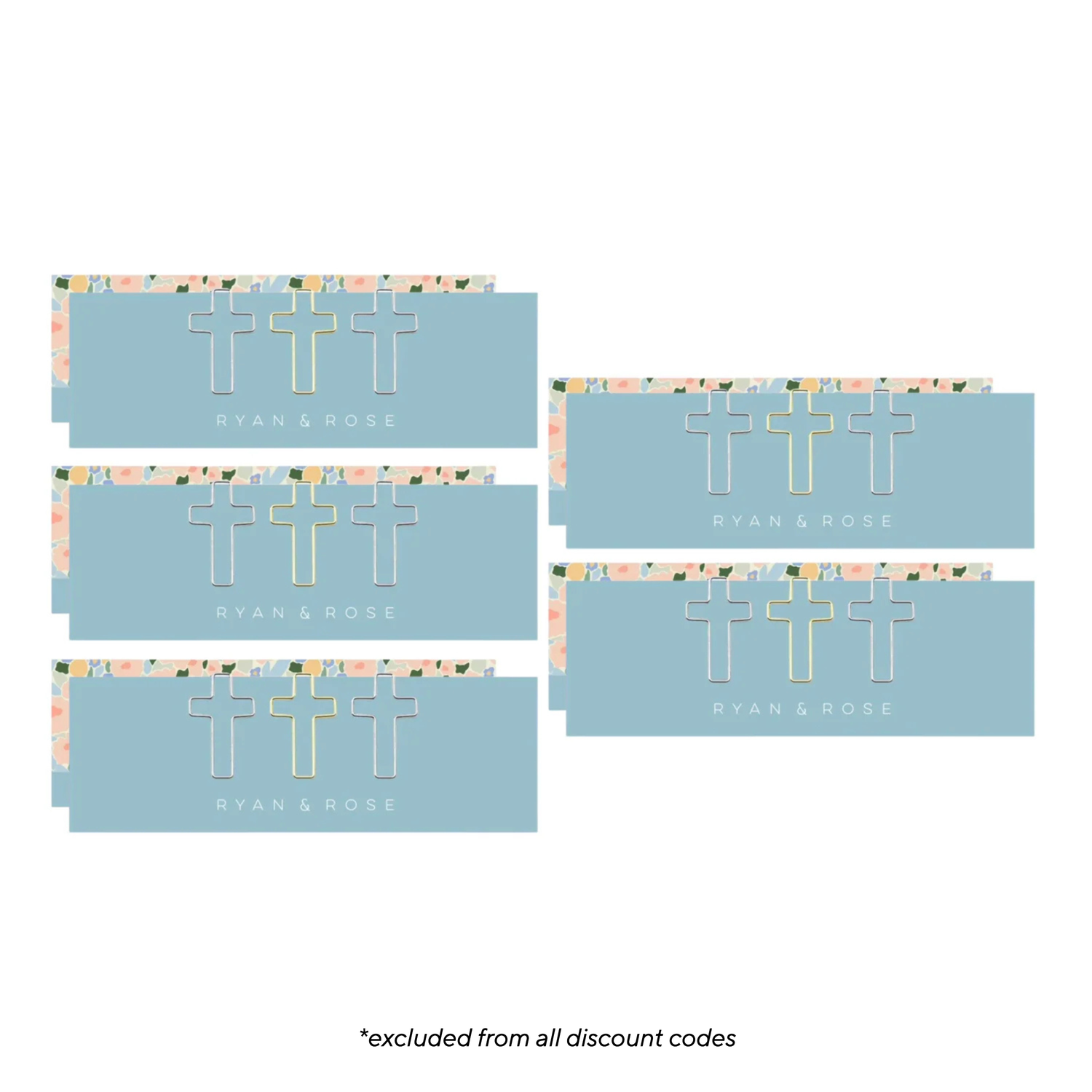 Bookmark + Cross Paper Clips 5 Pack