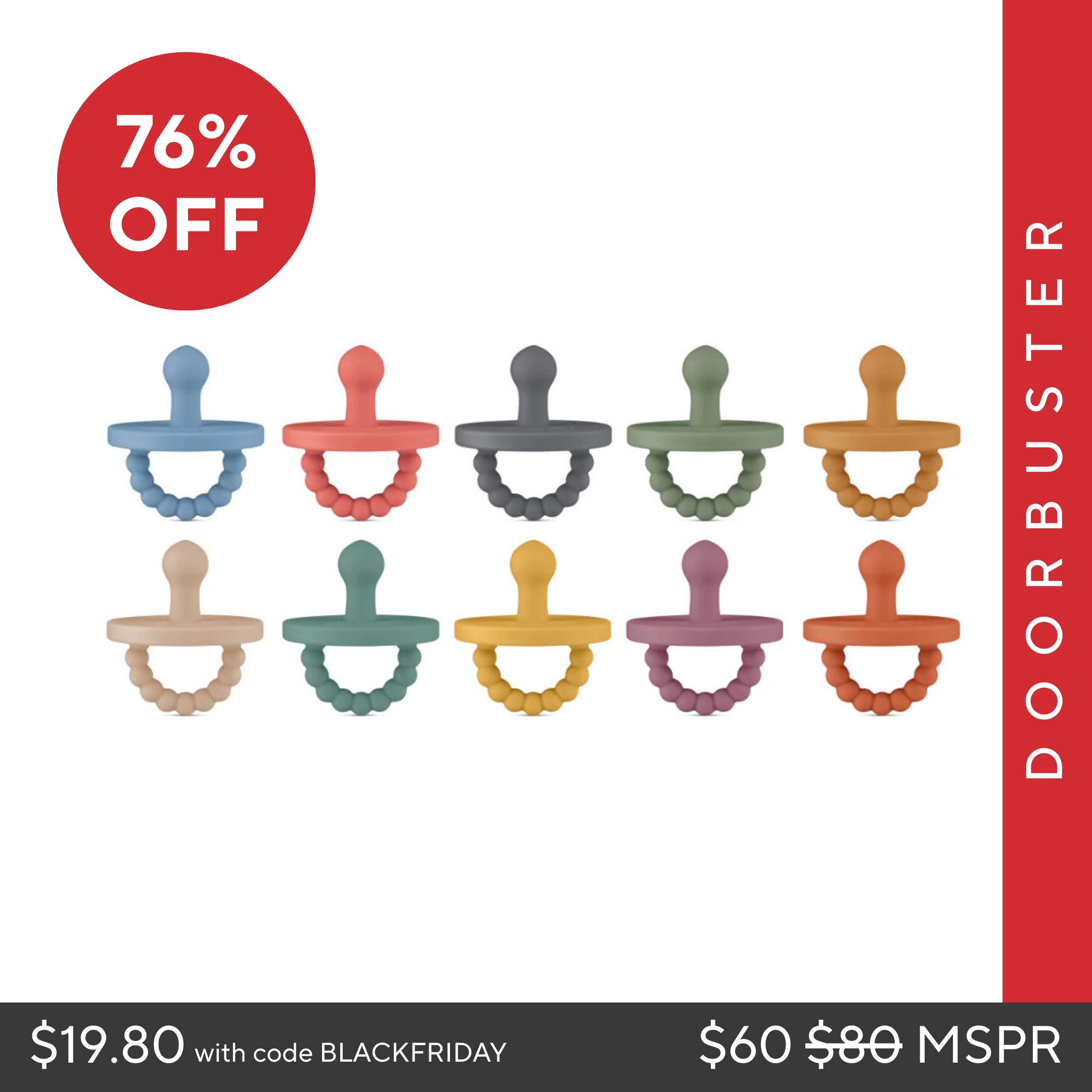 Cutie PAT Bulb (0-6m) Pacifier Value 10 Packs