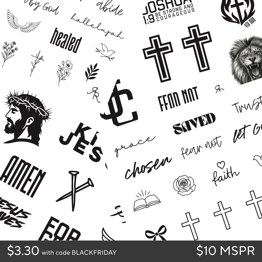 Christian Temporary Tattoos