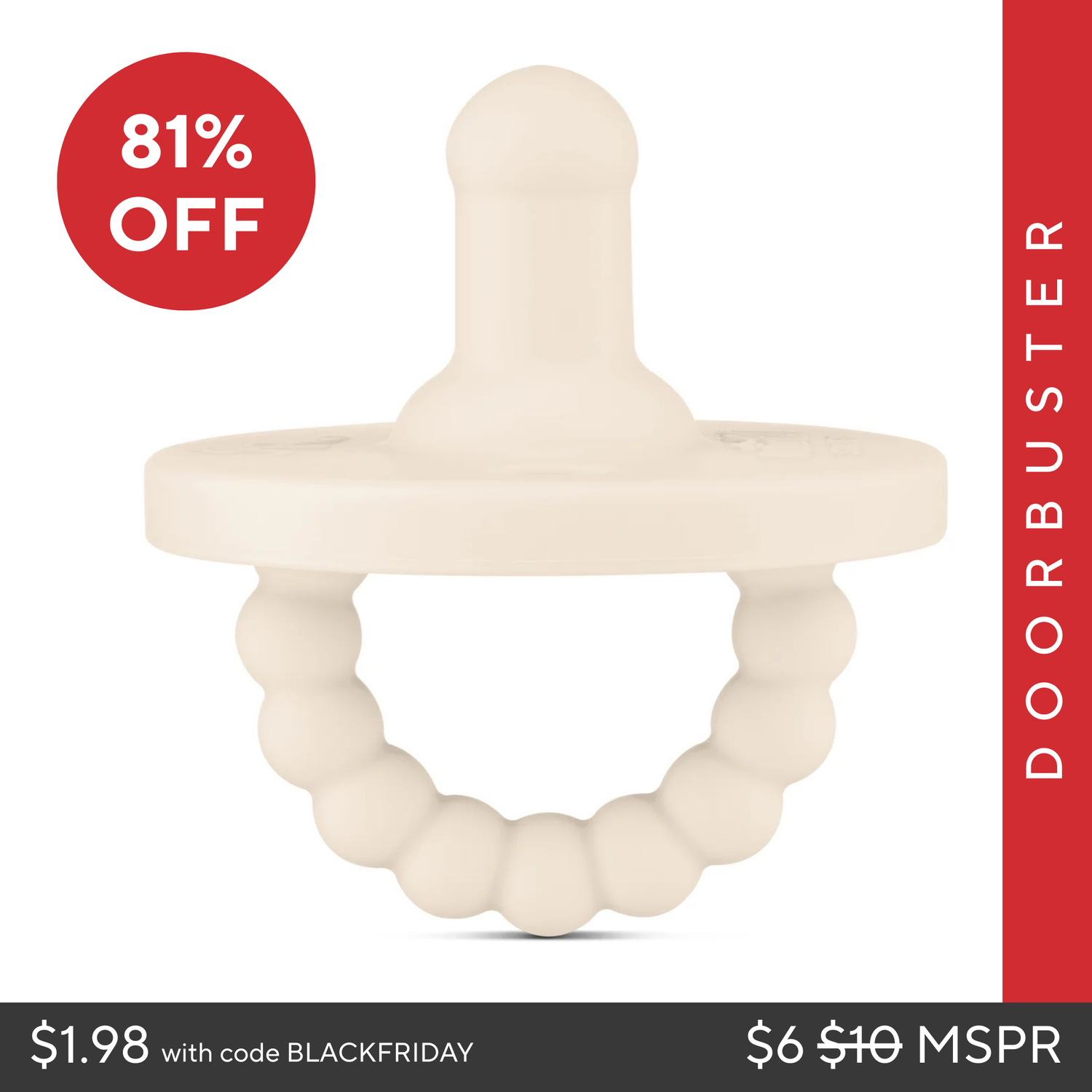 Cutie PAT Round (0-6m) Pacifier + Teether