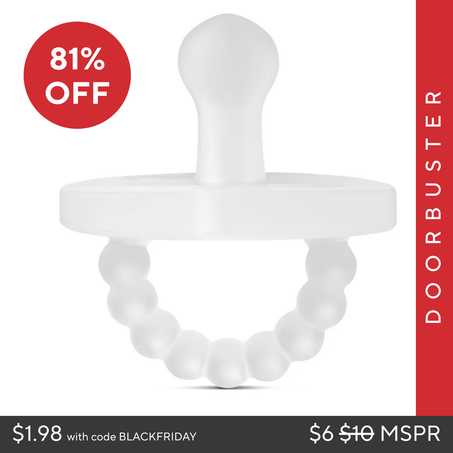 Clear Cutie PATs (0m+) Pacifier + Teether