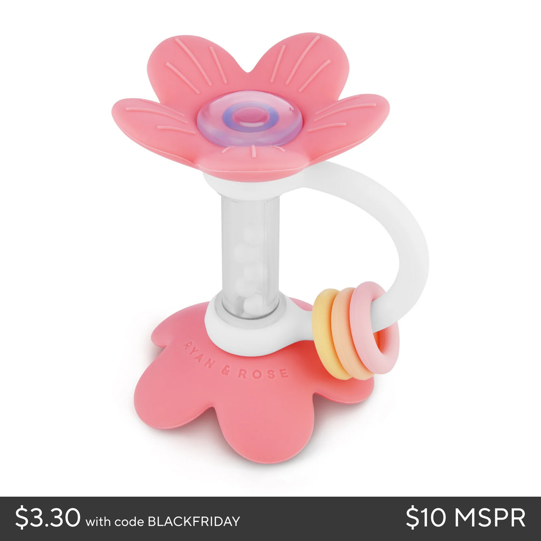 Flower Teether Rattle Toy