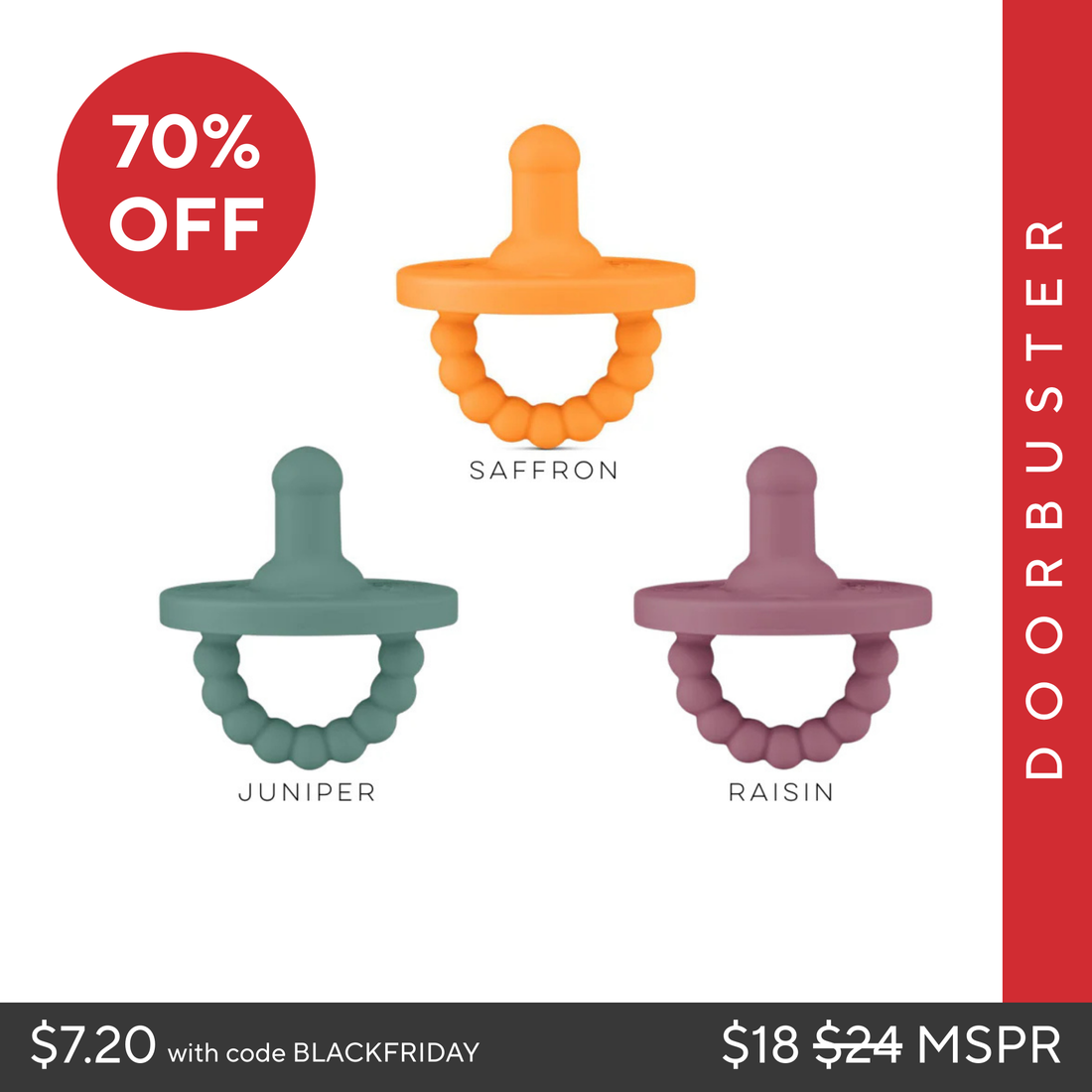 Cutie PAT Round (0-6m) Pacifier Value 3 Packs