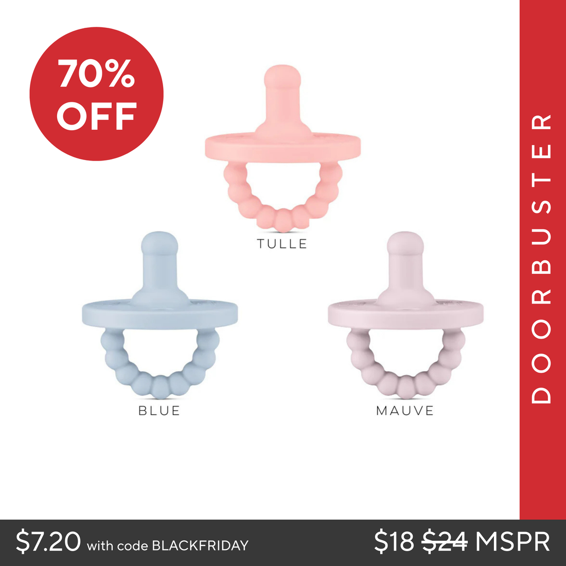 Cutie PAT Round (0m+) Pacifier Value 3 Packs