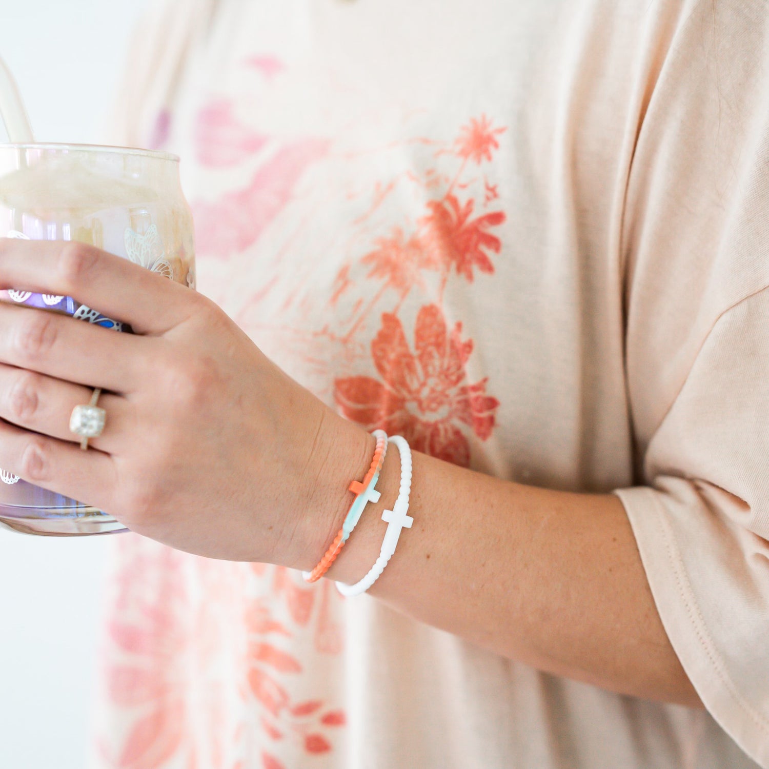 Woman wearing Jesus Bracelets